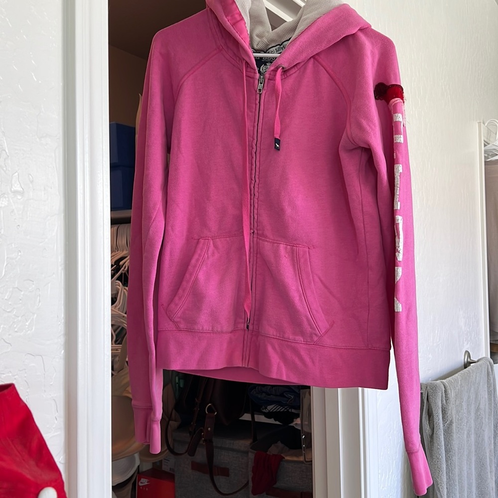 Vintage Victoria’s Secret pink zip up hoodie